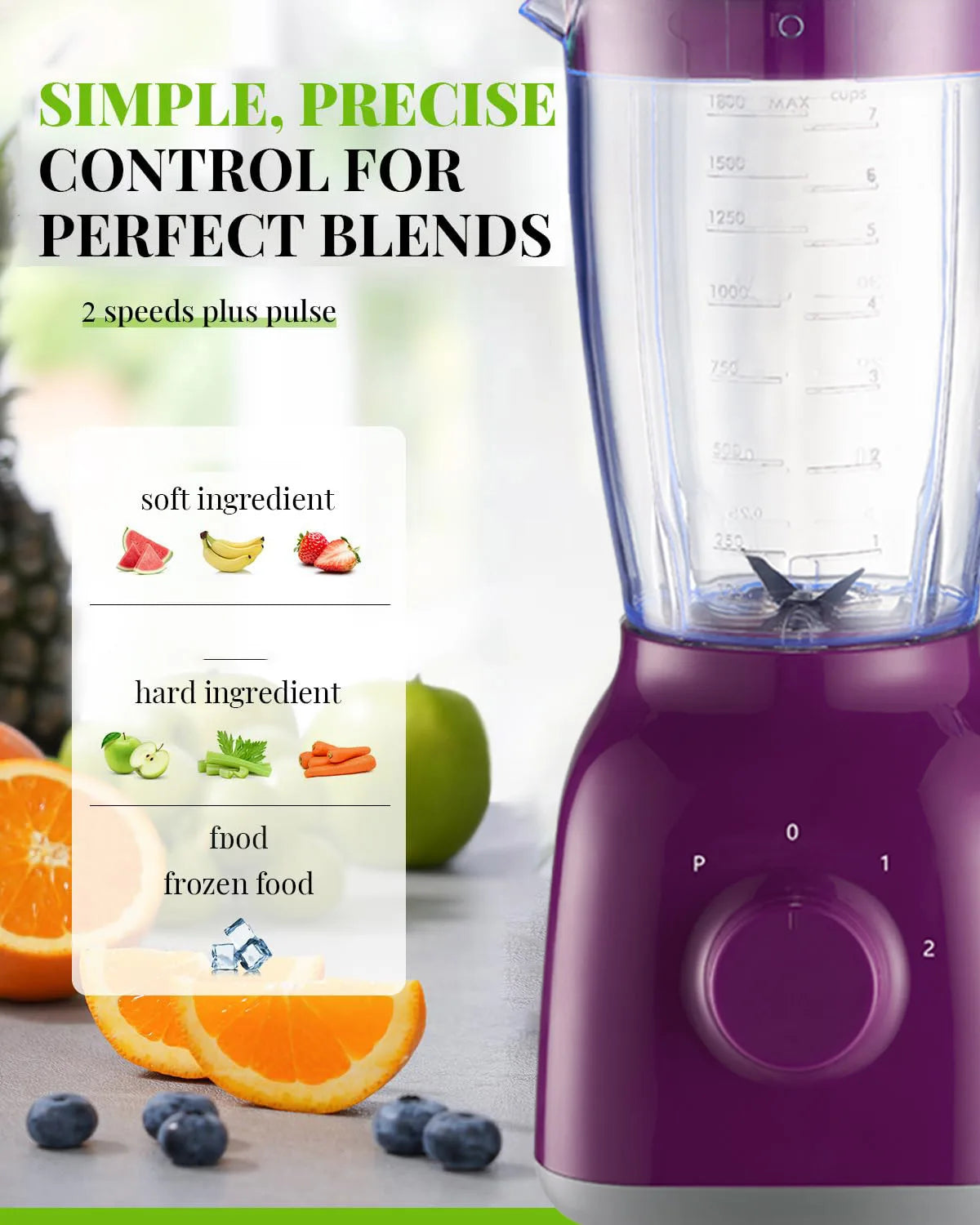 Fruits Juicer 350W Stainless Steel Blade Smoothies Food Blender for Home Kitchen