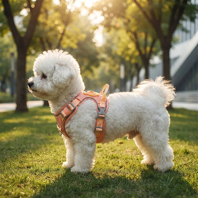 No-Pull Dog Harness with Airtag Pocket Durable Reflective Training Vest for Dog Safety
