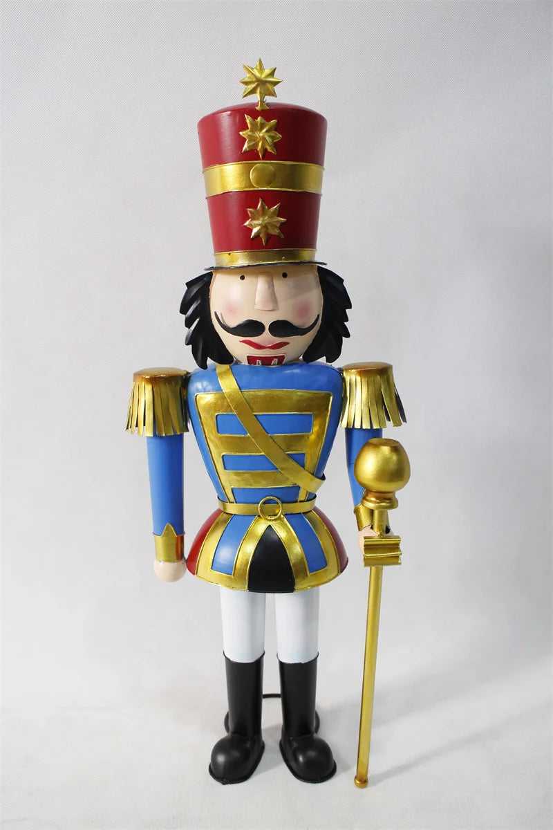 Large 1.06m Wooden Nutcracker Christmas Decorations Ornament in Doll Shape for Festive