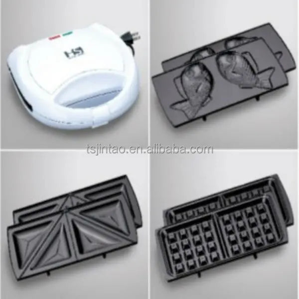 Home Appliance Interchangeable Mini Waffle Sandwich Fish Maker