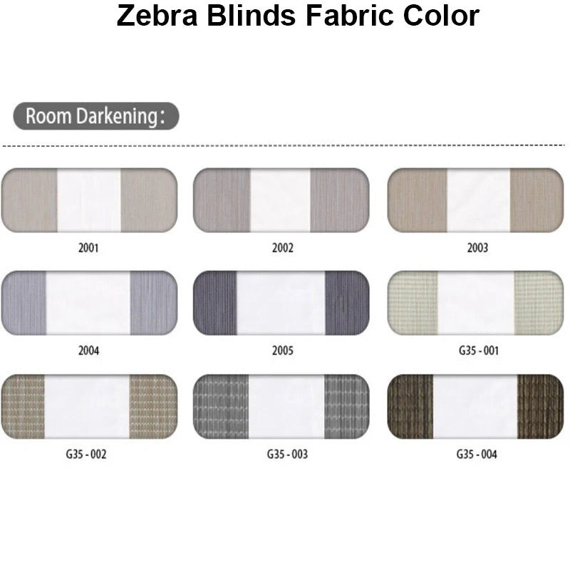 Blackout Free-Stop Roller Shades Privacy Window Spring No Tools No Drill Cordless Zebra