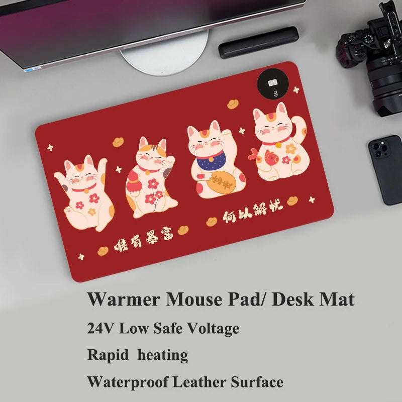 M Size Leather Heater Desk Mat 220V /110V Warmer Desk Mat, Customized Warmer Mat, Say