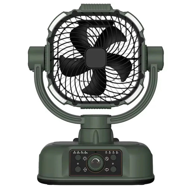 Camping Fan Battery Powered Fan with LED, 20000mAh Portable Fan with Hook for Tents,