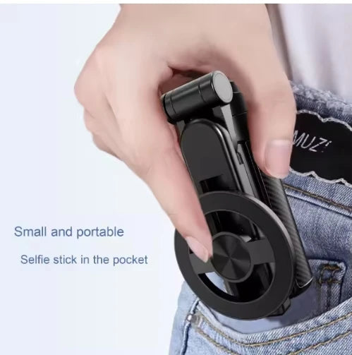 Pocket Magnetic Telescopic Selfie Stick Tripod Portable Light Compact Handheld Mobile