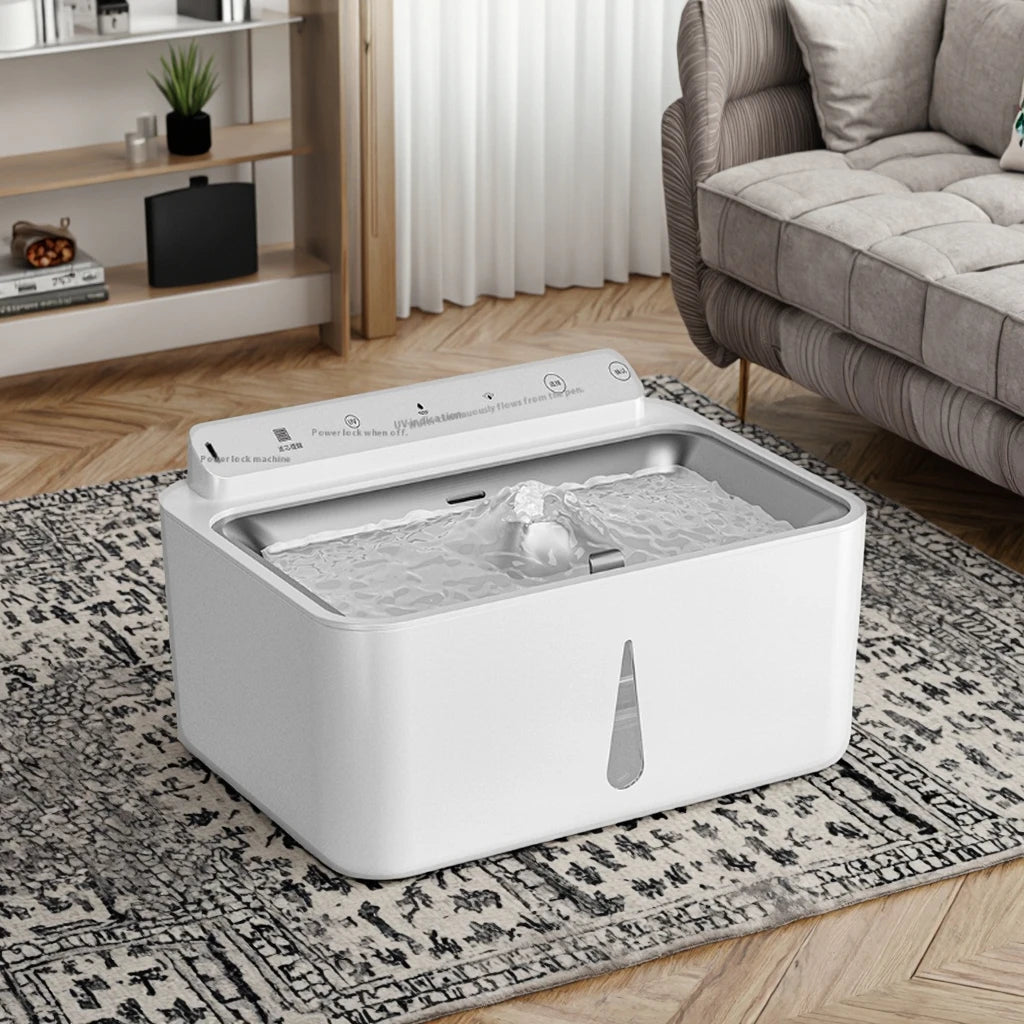 Eco-Friendly ABS Pet Water Dispenser Smart Dog Cat Water Bowl Stainless Steel Fountain
