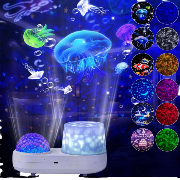 New Indoor LED Child'S Bedroom Rechargeable ABS Star Night Light Jellyfish Starry Sky