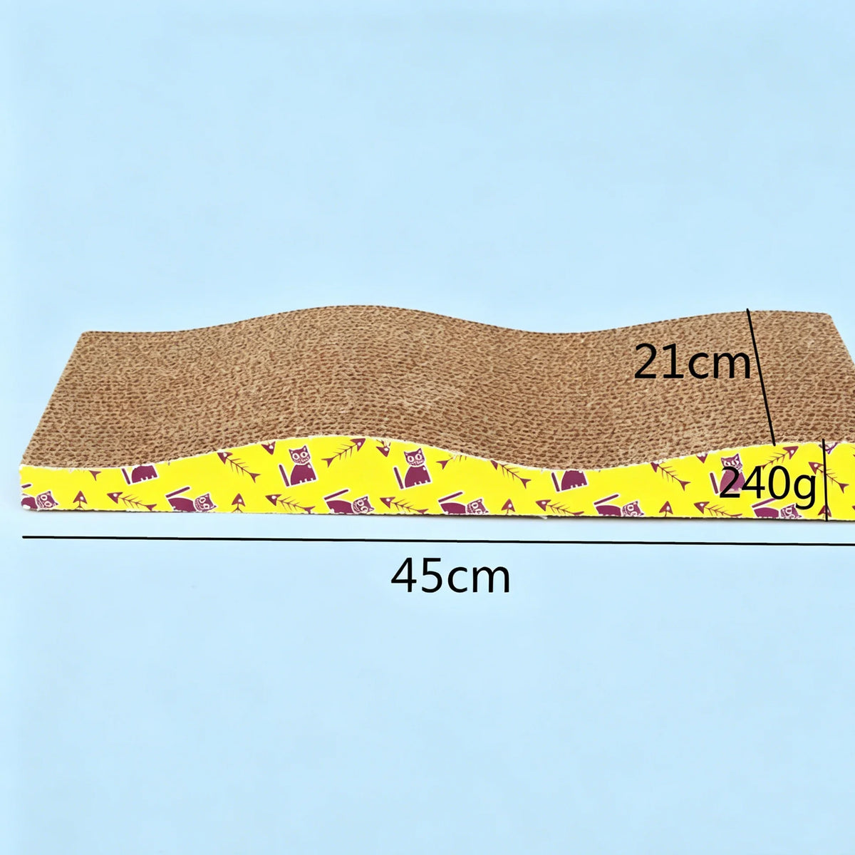 L-Shaped Vertical Cat Scratcher with Ball Toy, Full-Body Stretch Corrugated Cardboard Cat