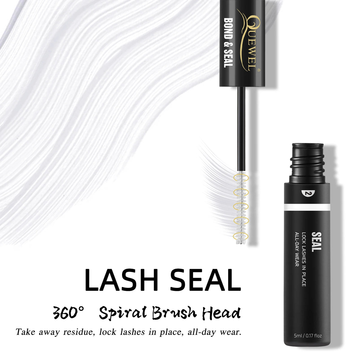 Lash Clusters Bond and Seal, Black Cluster Lashes Glue for DIY Lashes, Strong
