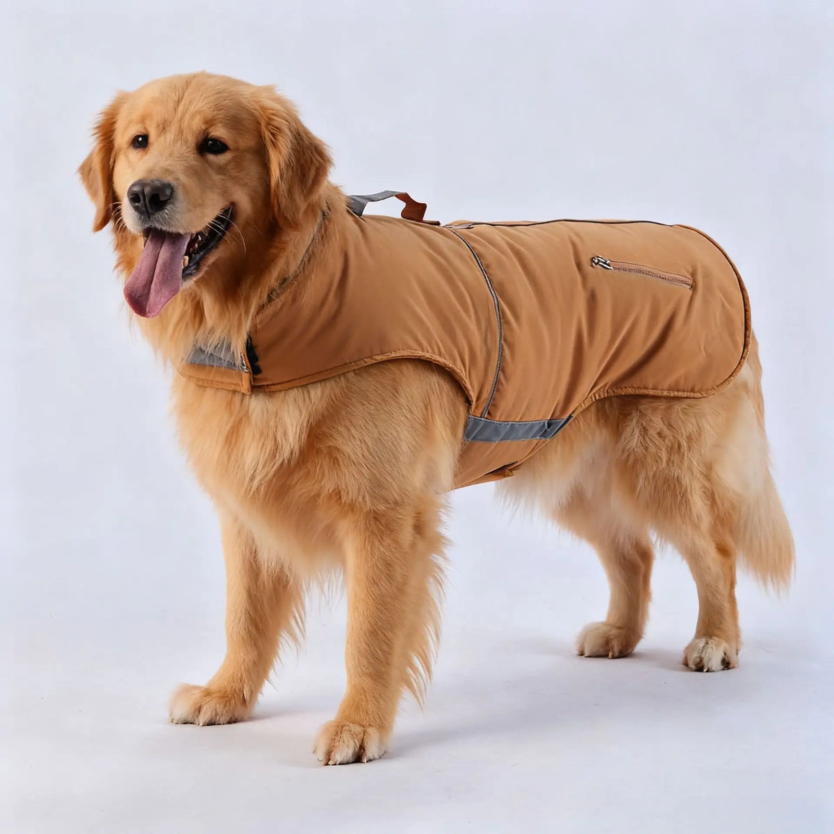 Pet Winter Big Dog Clothes Thickened Warm Polyester Casual Style Cotton-Padded Coat