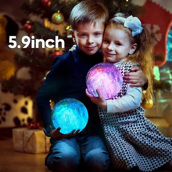 LED RGB Moon Light USB Rechargeable 3D Starry Sky Solar Planet Moon LED Night Light Home