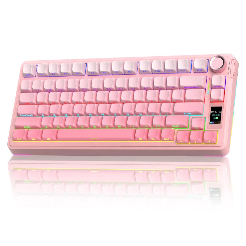S75 PRO Wireless RGB Mechanical Keyboard with Screen&Knob, 75% Hot Swappable Gaming