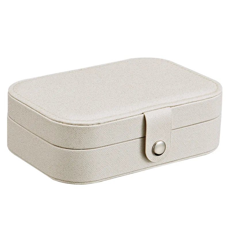 Small Travel Jewelry Organizer Custom Mini Pu Leather Ring Jewelry Box Jewelry Storage