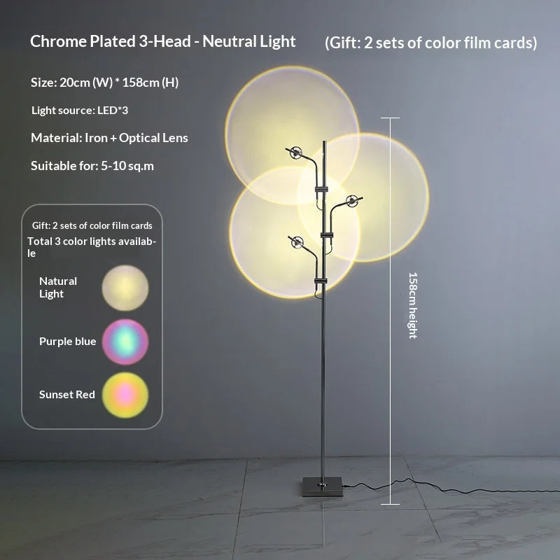 LED Floor Lamp Sunset Projection Led Light Standing Sunset Floor Lamp for Living Room