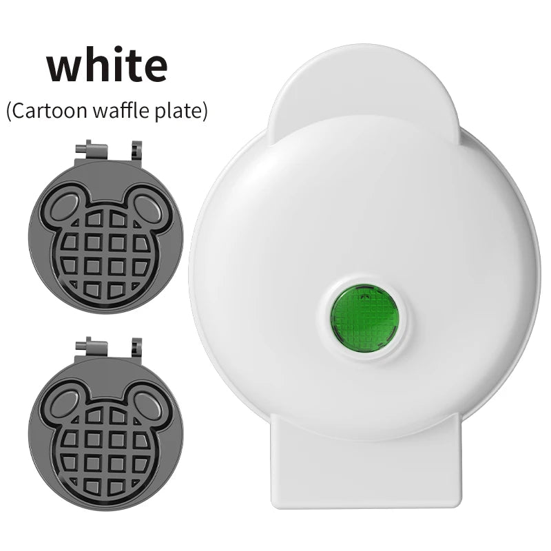 Electric Mini Waffle Maker Sandwich Maker Ceramic Coating Non-Stick Plates PBT+Aluminum
