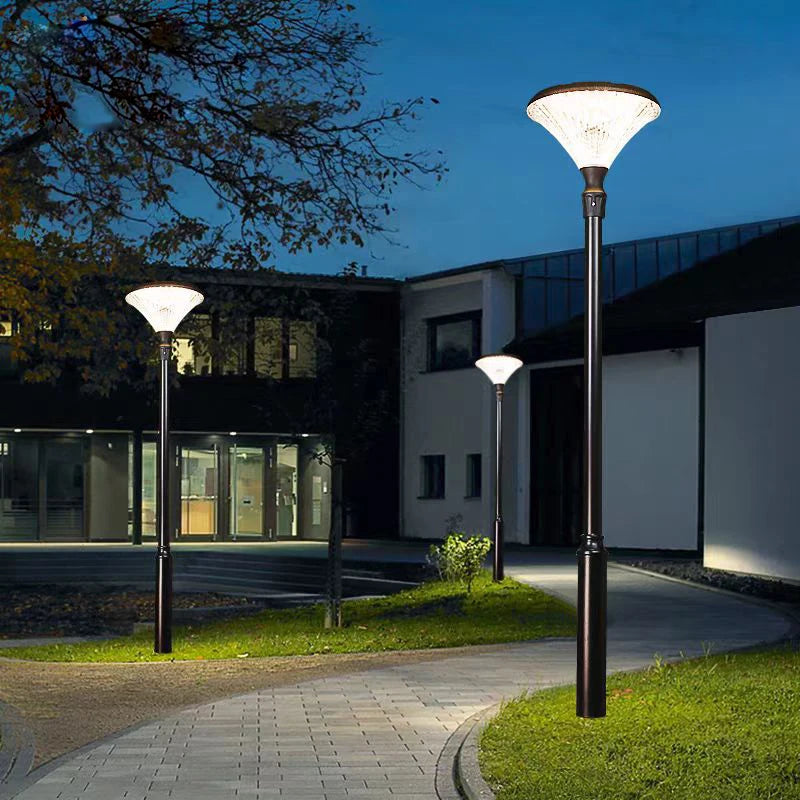 Outdoor Solar Powered Pole Garden Led Lights Decoration Lamp Ip66 Exterior Lighting Price