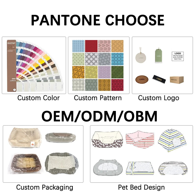 Custom Soft Washable Comfortable Round Donut Eco Friendly Luxury Solid Modern Cat Dog Bed