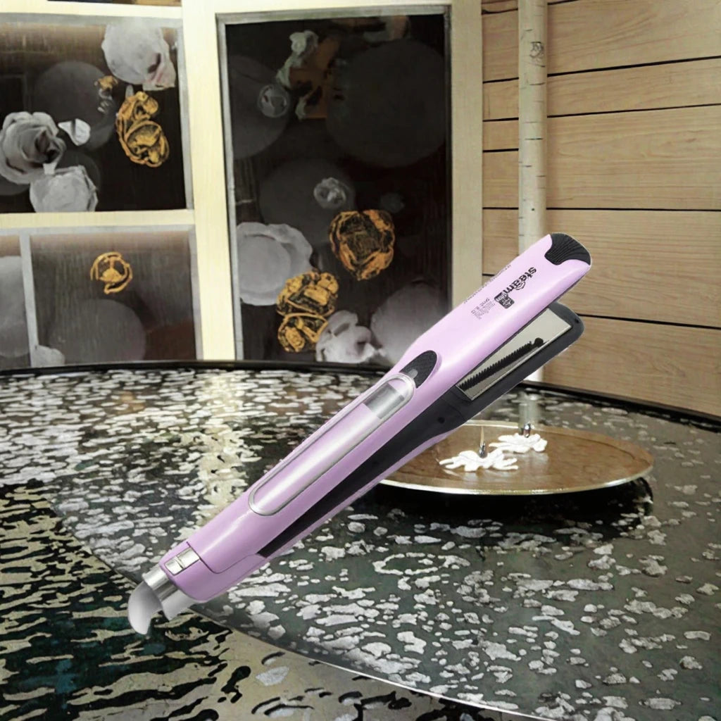 Electric Professional Fast Steam Hair Straightener Straightening Brush With Temperature