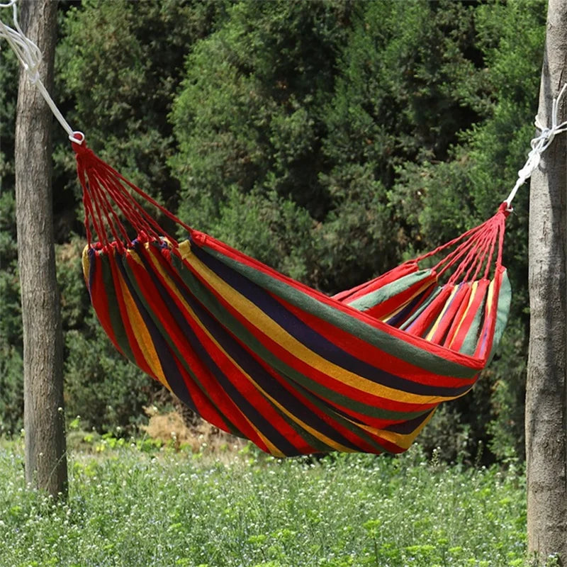 Canvas Hammock Foldable Hanging Swing Portable Outdoor Camping Hammock
