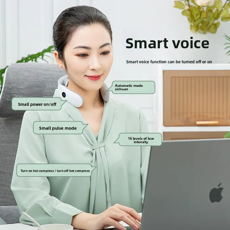 6 Modes 16 Intensity Shiatsu Smart Neck Massager Heating Pulse Electric Shoulder Neck