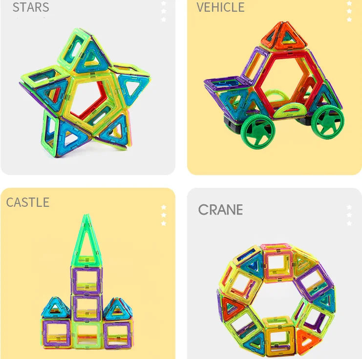 Magnetic Blocks Educational Magnetic Tiles Building Blocks Plastic Construction Toys