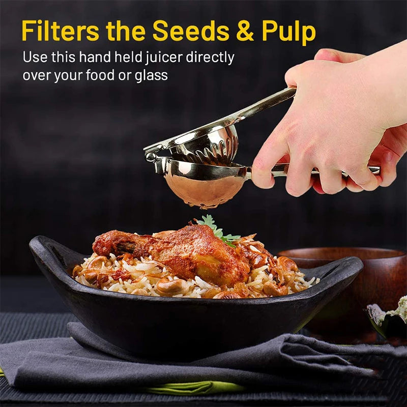 Stainless Steel Lemon Squeezer Kitchen Manual Citrus Juicer Press Hand Operated
