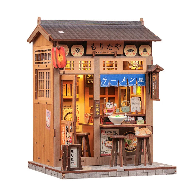 Top Gift DIY Book Nook 3D Wooden Puzzle Miniature House DIY Craft Kit Assembled Wooden Toy