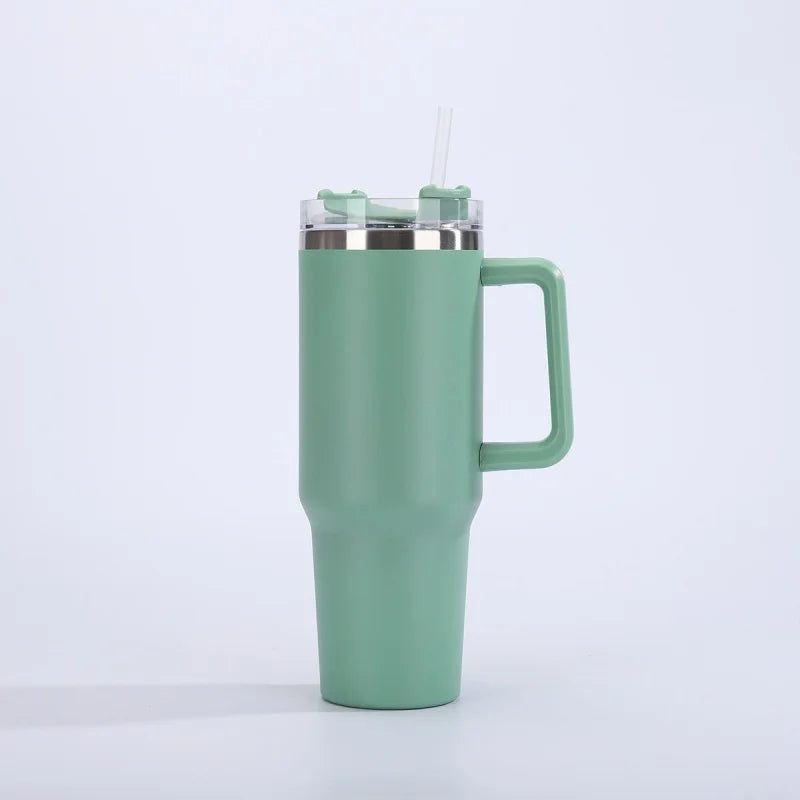 40Oz Stainless Steel Tumbler with Handle Insulated Tumbler Stainless Steel Cup Custom Cups