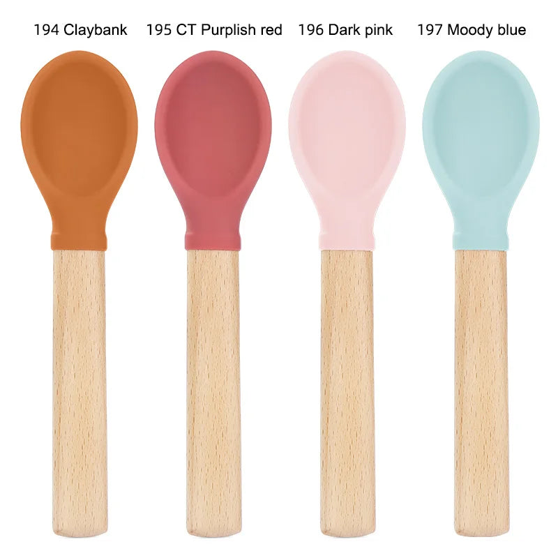 OME/ Modern Baby Feeding Set Bpa Free Silicone Bowls Plates Training Cup Bibs Knife Fork