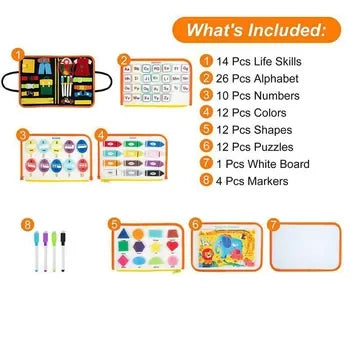 Educational Montessori Shapes Learning Activity Felt Multilayer DIY Paintboard Busy Board
