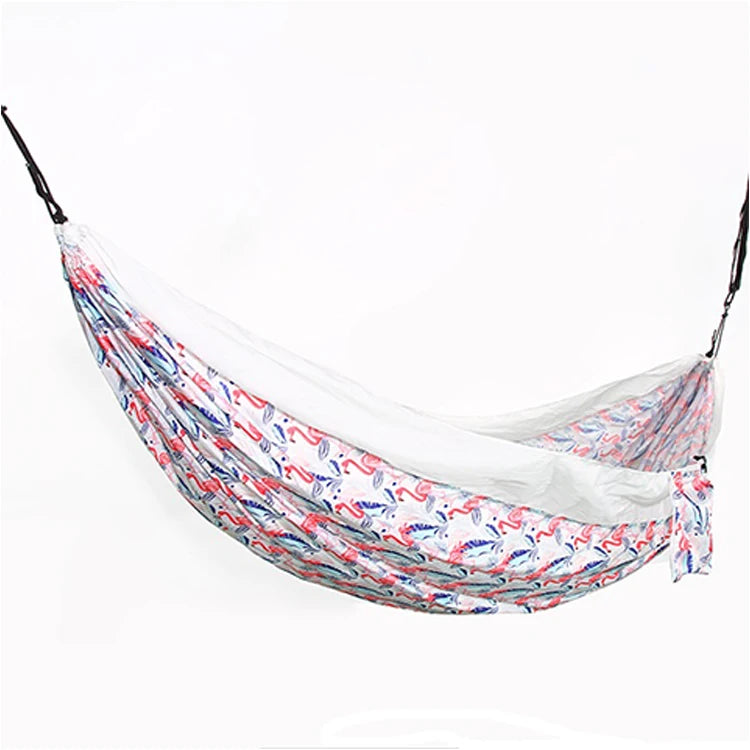 Customized Color Double Polyester Photo Printing Camping Hammock 275*145cm For Children