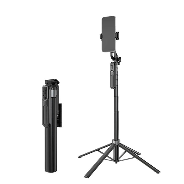Model T82 Four Support Legs Aluminium Alloy 1.8m Selfie Tripod with Sub-Handle Selfie