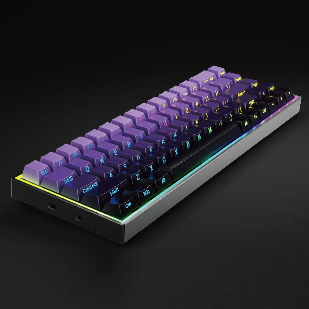 Tri-Mode 61 Keys Compact Wireless Mechanical Keyboard RGB Backlit USB 3.0 Rechargeable