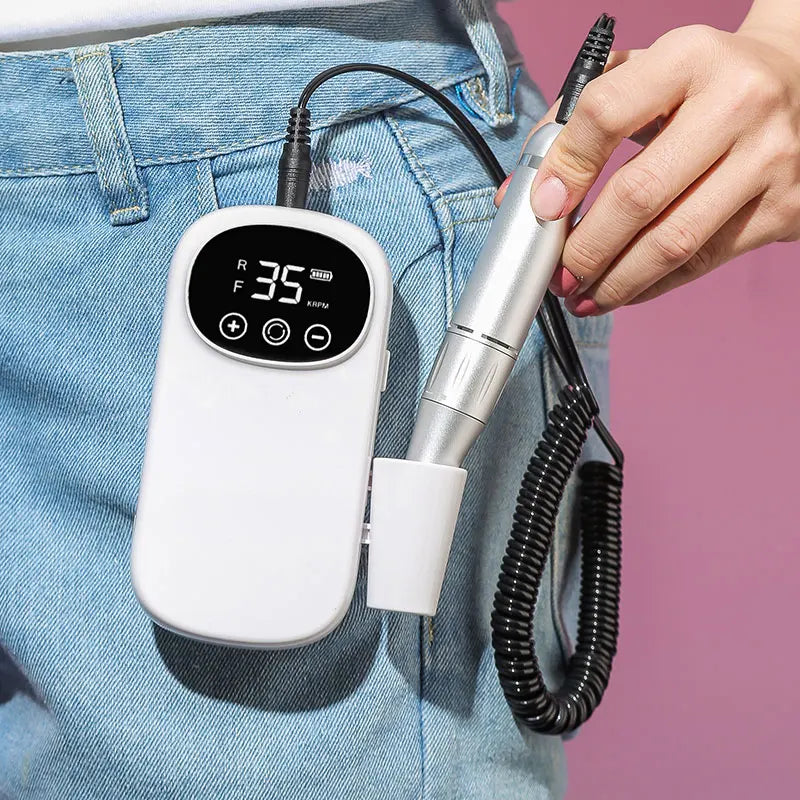Portable Professional Nail Drill Machine Brushless Motor USB Rechargeable Multifunctional