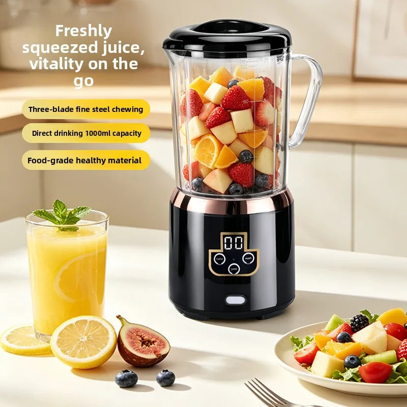 Household Rechargeable 1L Juice Blender Multi-Functional Fruit Smoothie Cup Portable