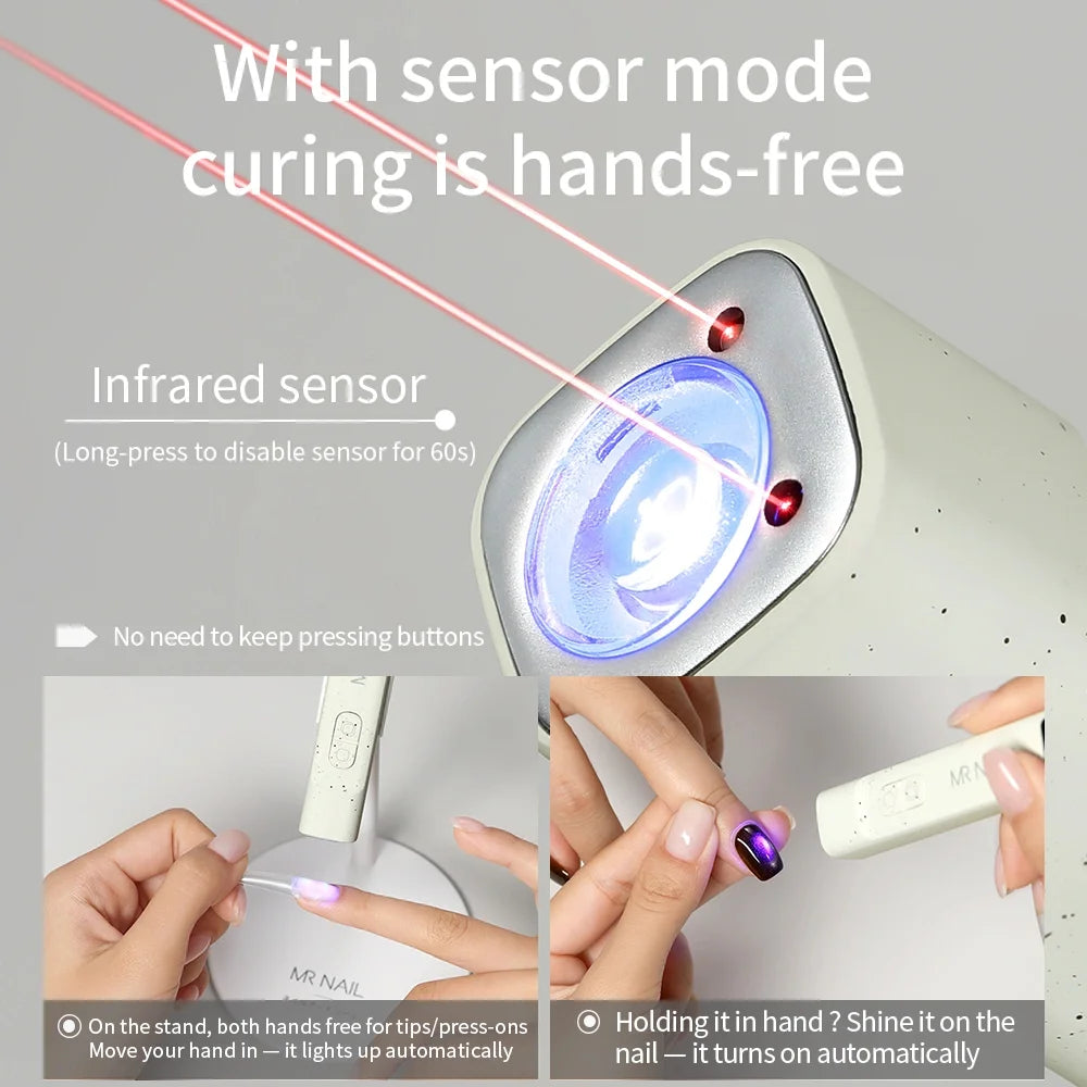 Mrnail One-Word Nail Phototherapy UV Lamp Battery-Powered Small Handheld Automatic