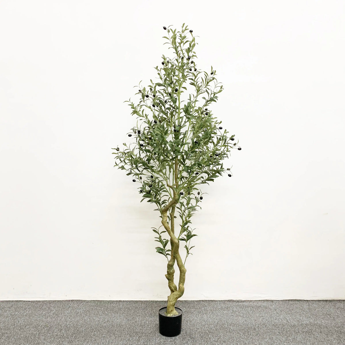 YM Real Touch Artificial Olive Tree with Fruit Potted Plant Living Room Home Indoor Decor