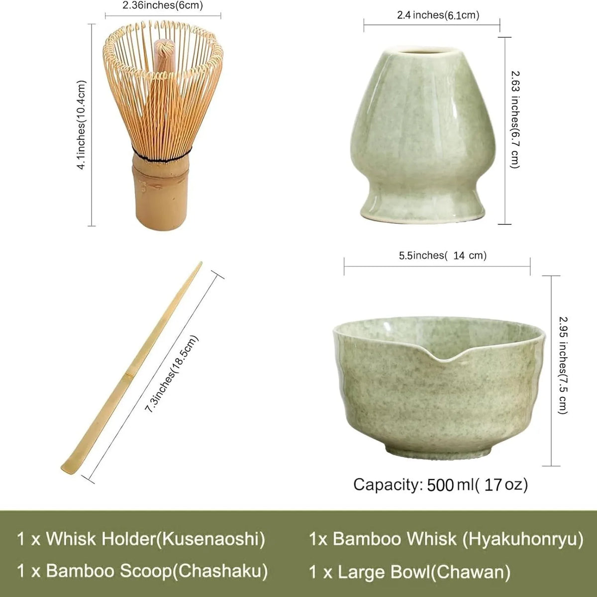Ceramic Matcha Whisk Set Lightweight Matcha Tool Kit