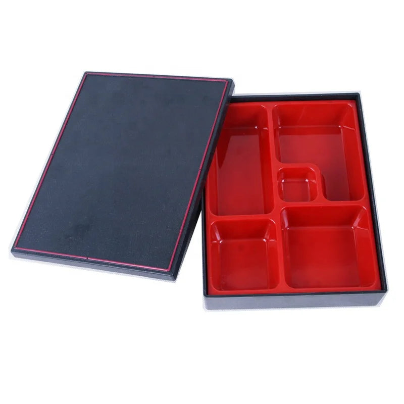 BPA Free 5 Compartments Traditional Japanese Restaurant Sushi Bento Lunch Box