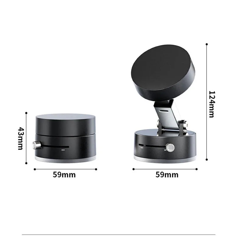 Vacuum Suction Cup One-Key Release Car Phone Holder Mount 360 Rotation Magnetic Car