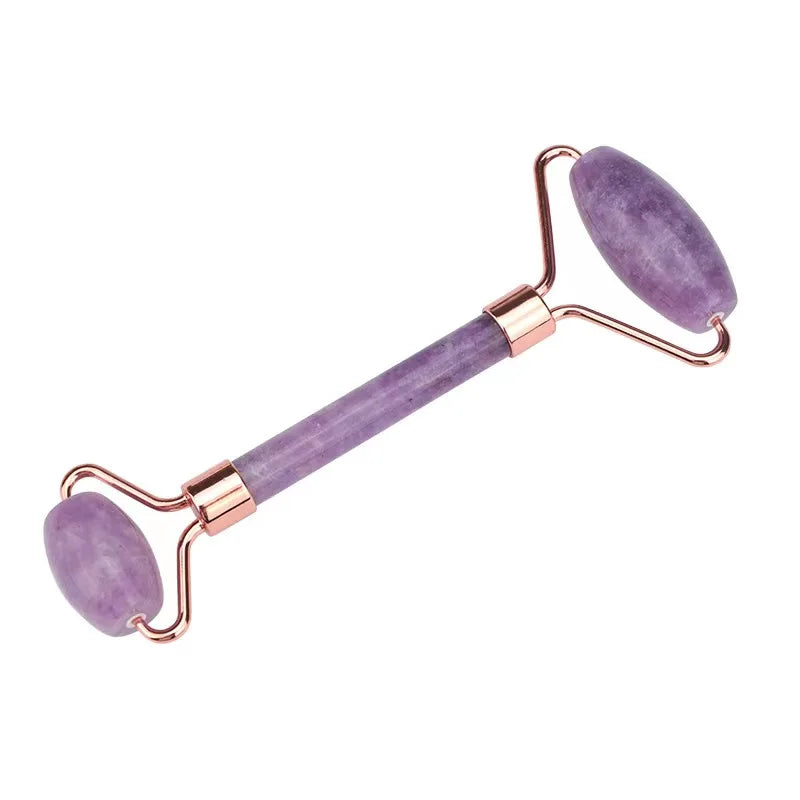 Natural Crystal Gua Sha Stone with Optional Face Roller in 9 Colors