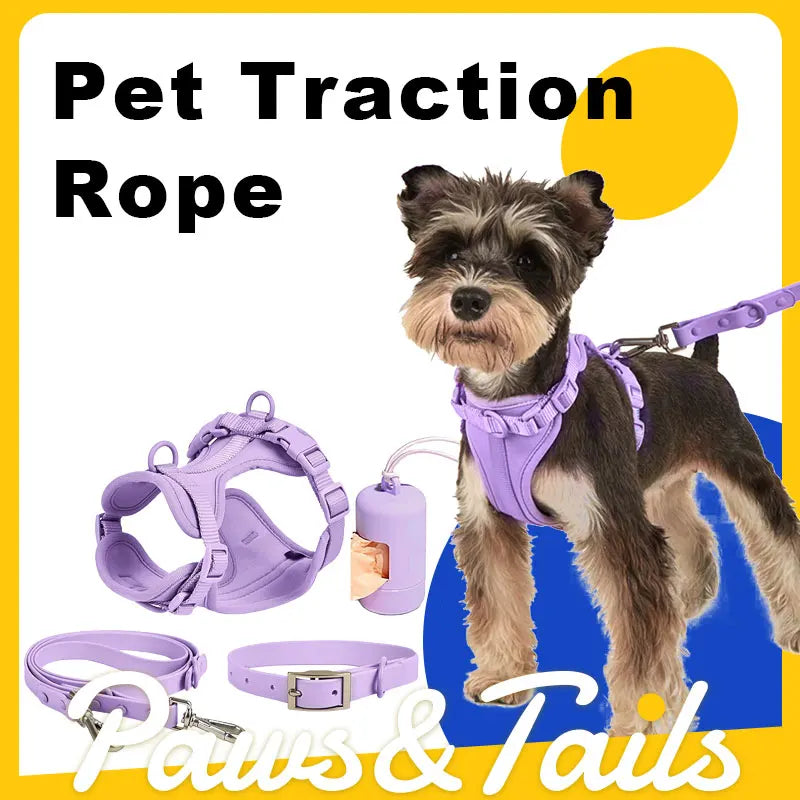 Practical Waterproof Tactical Dog Harness No-Pull Design with PVC Nylon Oxford for Large