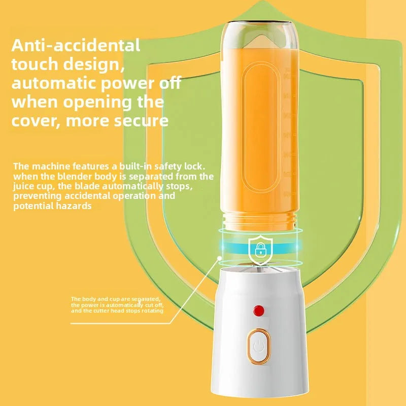 New Portable Rechargeable Small Juice Blender Automatic Cleaning Food-Grade PC Use