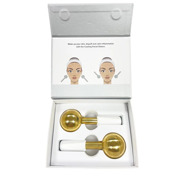 Rotatable Ice Globes Cryo Roller Facial Massage Balls for Face Eye Skin Depuffing