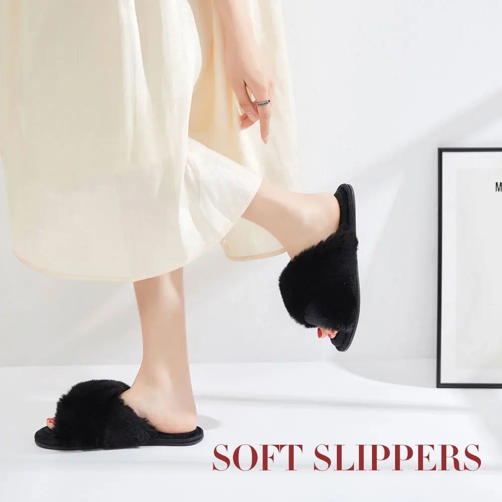 New Slip-on Casual Vacation Platform Cross Toe Super Soft Slippers Sandals Women'S Outer