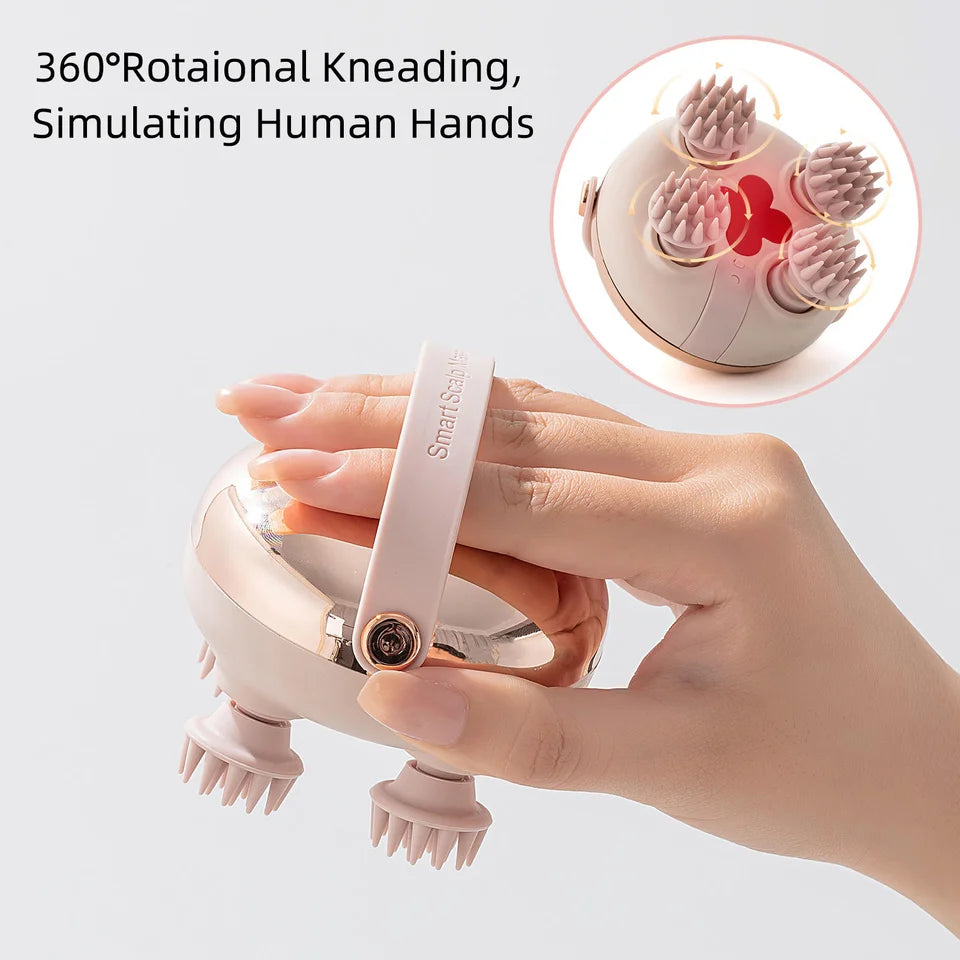 Portable Handheld USB Rechargeable 3 Modes Electric Cordless Hair Scalp Massager