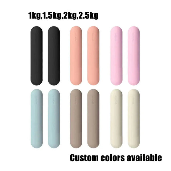 Silicone Pilates and Yoga Weights: Dumbbells, Weighted Bars and Weight Rings