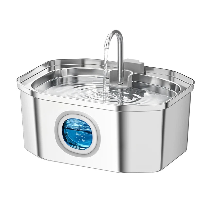 Buy 304 Stainless Steel Pet Water Fountain Automatic Cat Dispenser Dog Drinking Fountain