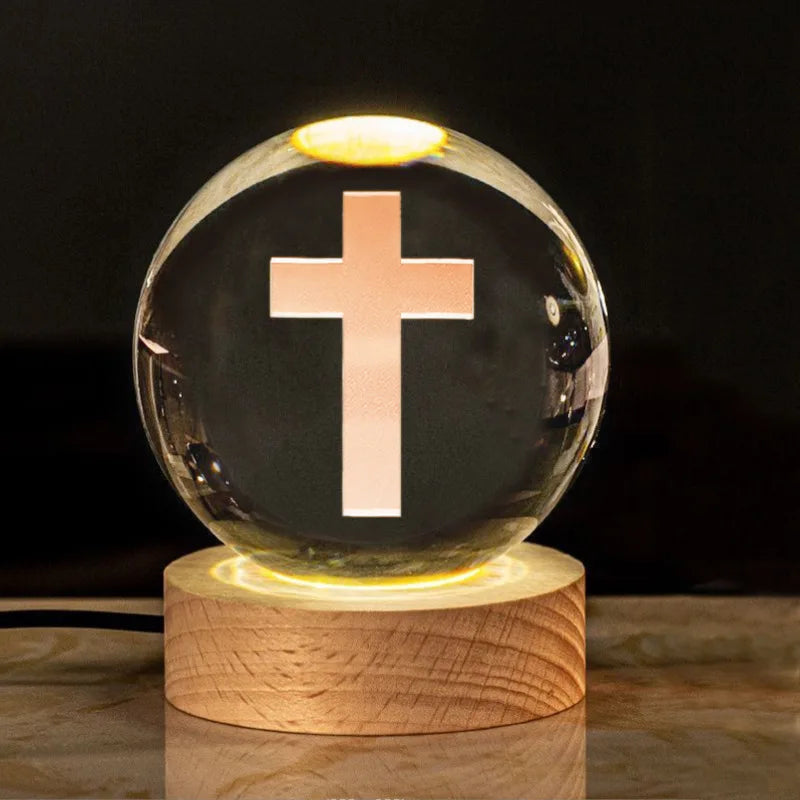 Customizable 3D Laser Engraved Islamic Ball Eco-Friendly Polished Religious Night Light