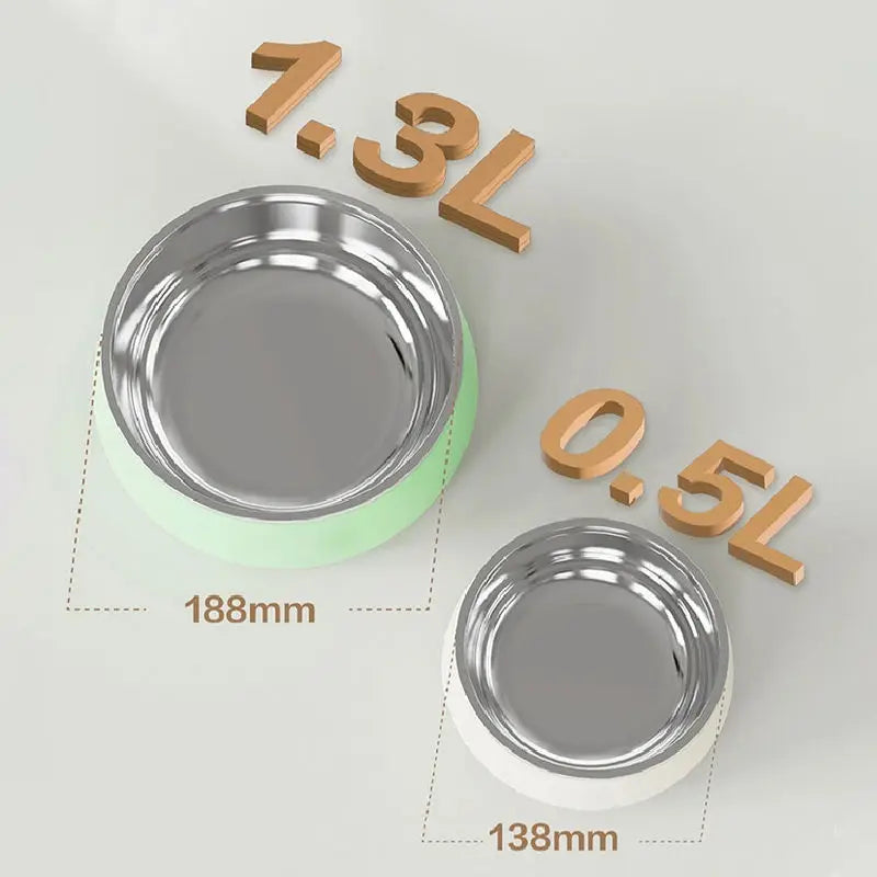 Source Double Wall 304 Stainless Steel Pet Bowl Non Slip Slow Feeder Bowl for Dogs Cats