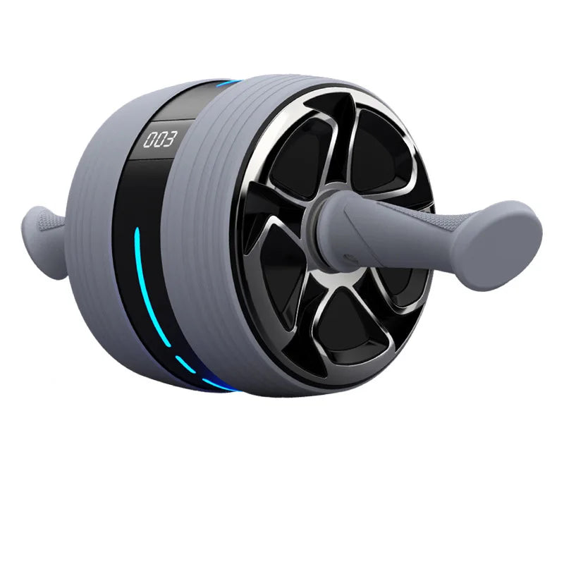 Kuer Fitness Led Display Abdominal Workout Wheel Roller,Anti-Slip Handle Ab Wheel,2m Long